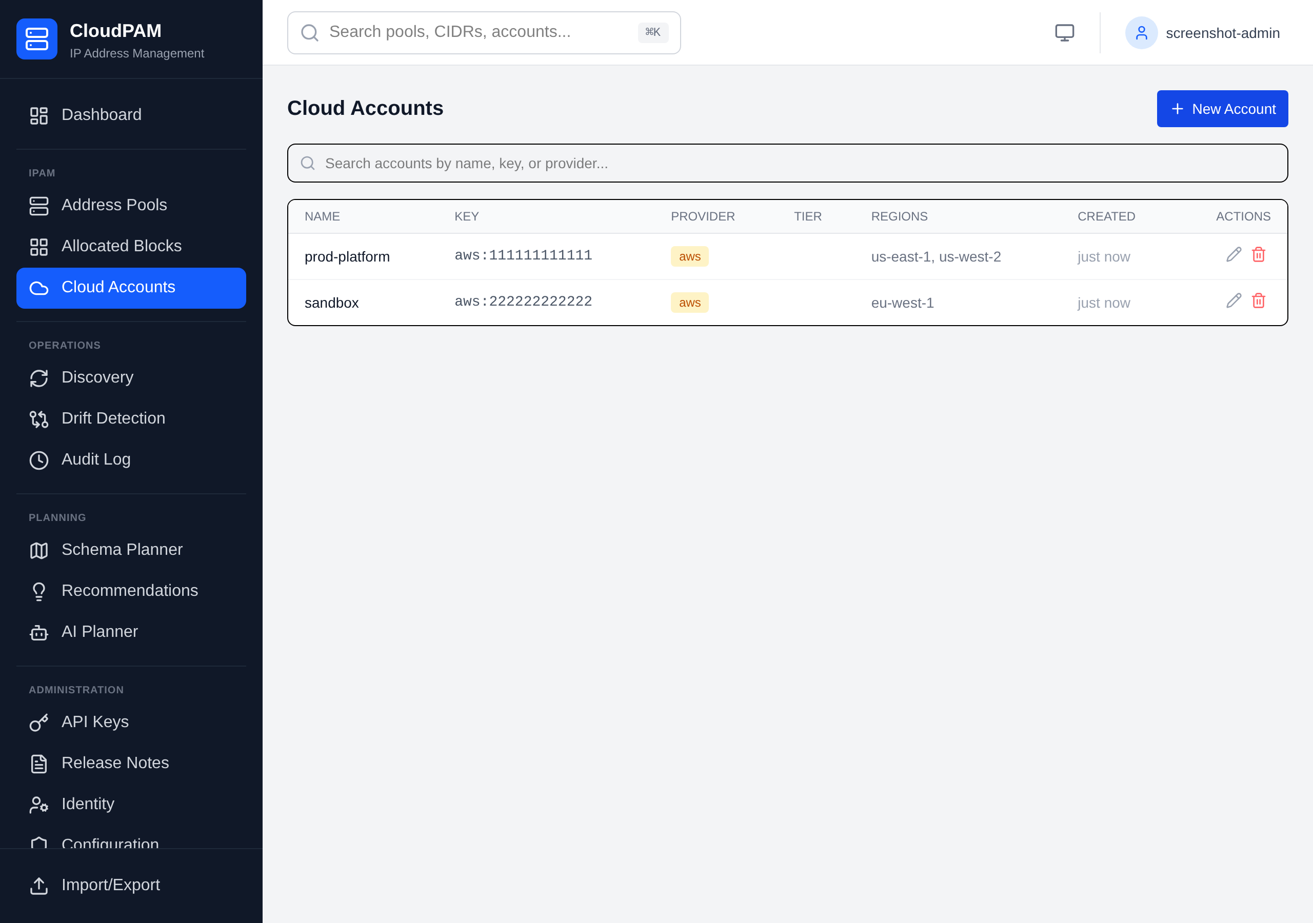 Seeded cloud accounts